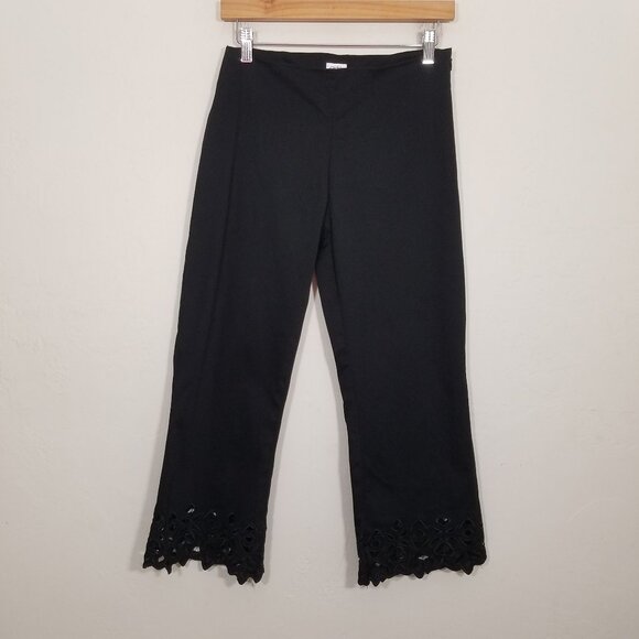 Cache Cropped Stretch Dress Pants Black Size 4 - Picture 1 of 6